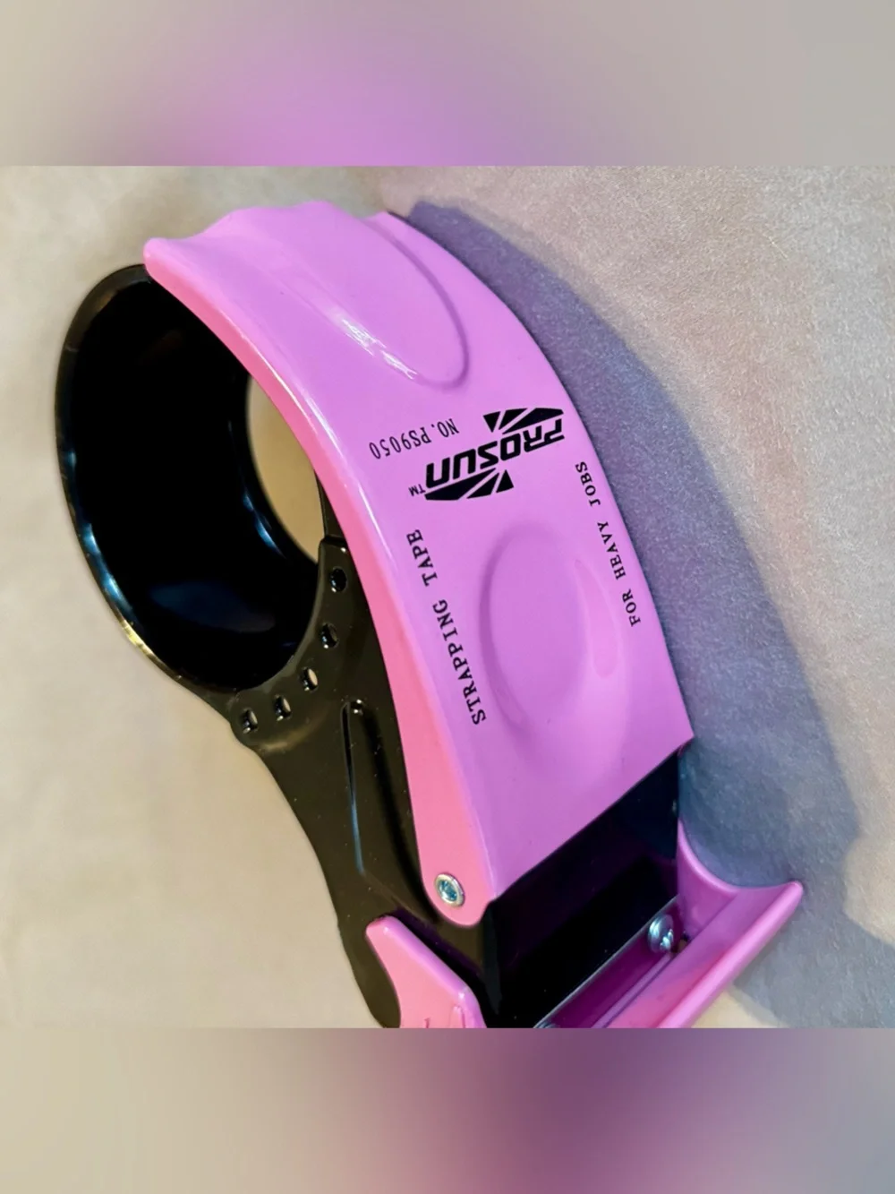 PROSUN Pink Tape Dispenser w Cutter for Shipping